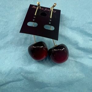 Fashion Jewelry Red and Gold Earrings Vibrant Design